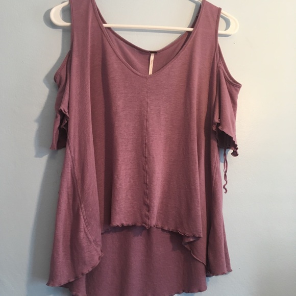 💕Free People Cold Shoulder Top in Purple Size XS - Picture 7 of 8
